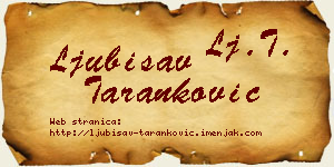 Ljubisav Taranković vizit kartica